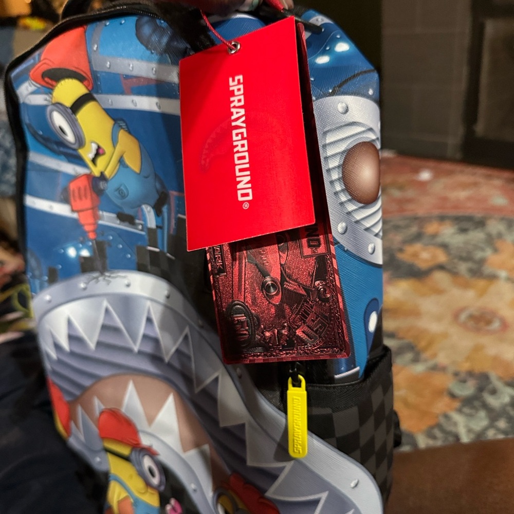 Sprayground Minions Backpack - Blue, Red, and Yellow - Picture 3 of 4